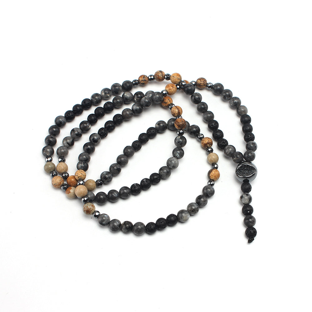 Colar Pedra Natural Energia Positiva Shimmerstone Hematita