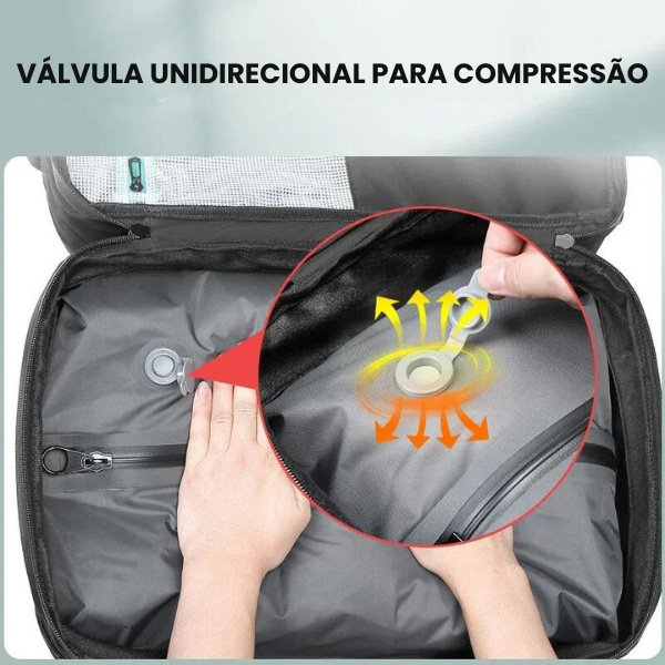 Mochila de Compressão a Vácuo para Viagem à Prova d'água