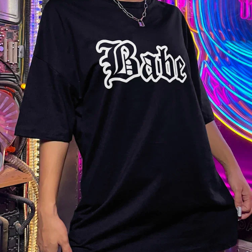 Camiseta Oversized Feminina Babe