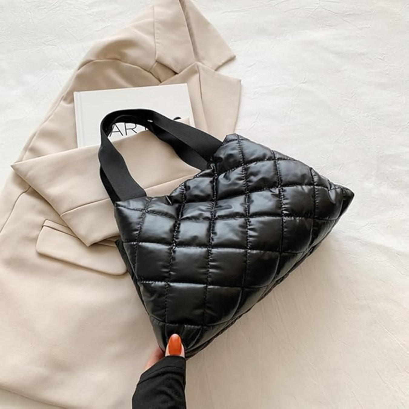 Bolsa Puffer Esportiva Casual Metalizada