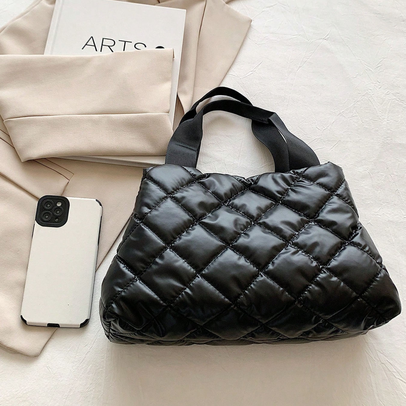 Bolsa Puffer Esportiva Casual Metalizada