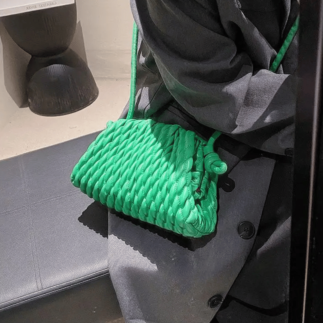 Bolsa Shoulder Trançada Cloud Retro