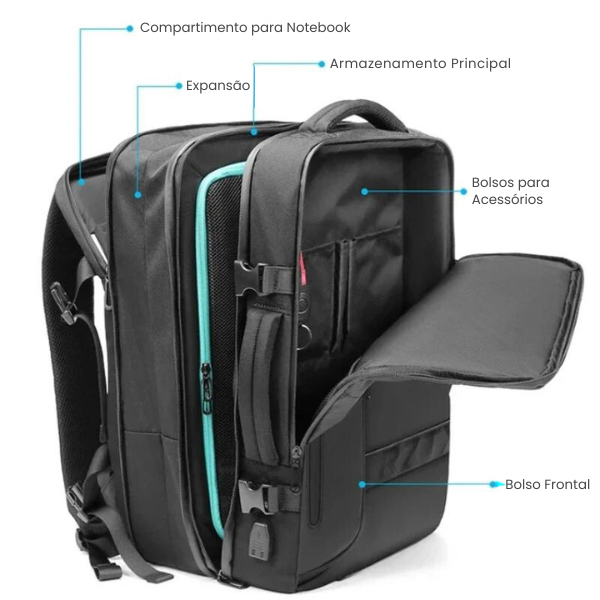 Mochila de Compressão a Vácuo para Viagem à Prova d'água