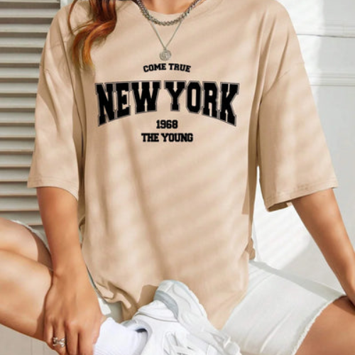 Camiseta Oversized New York Streetwear Cotton