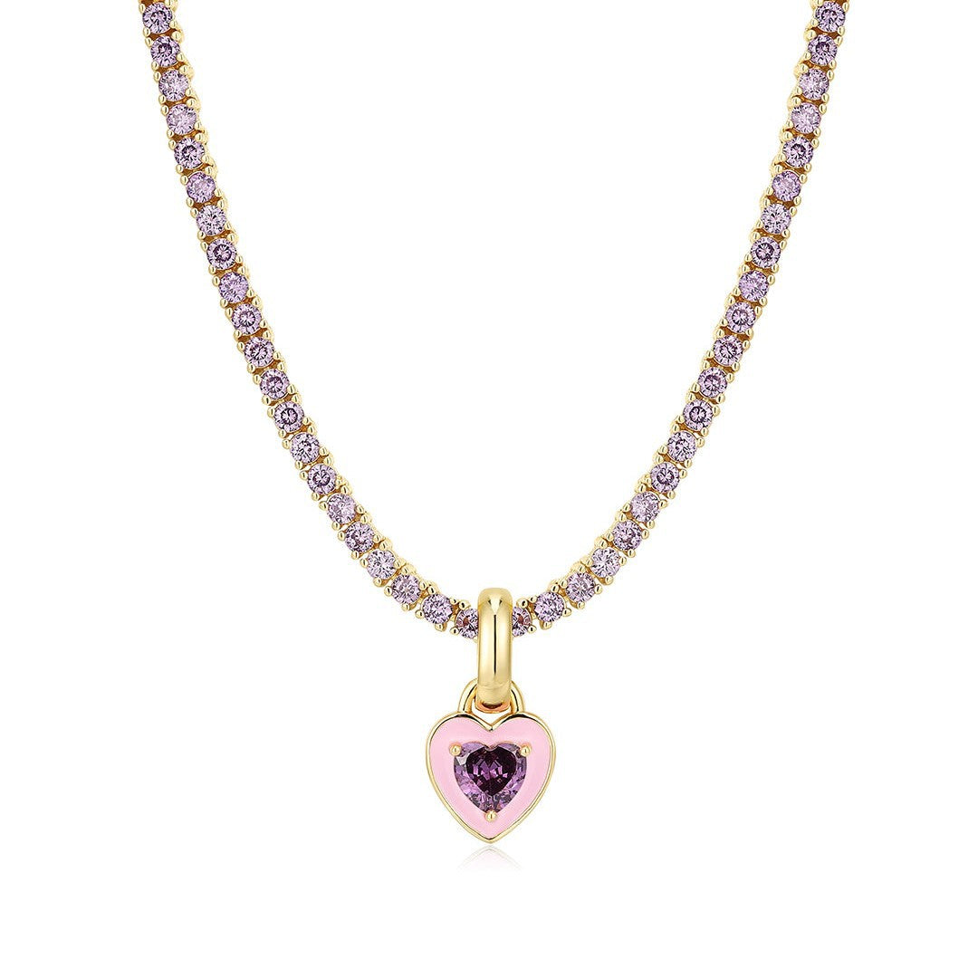 Colar Brilhante Riviera Choker com Pingente