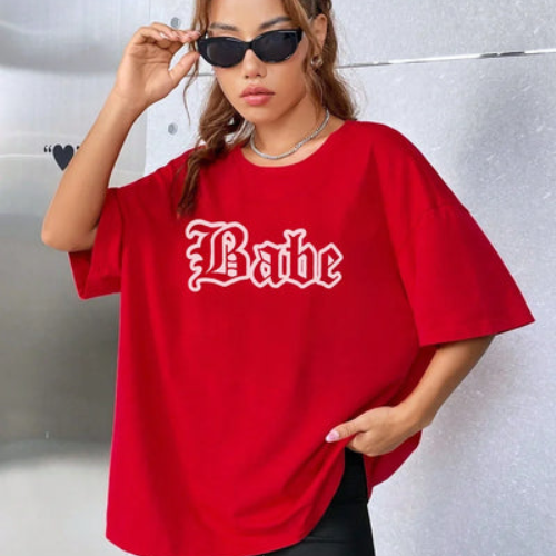 Camiseta Oversized Feminina Babe
