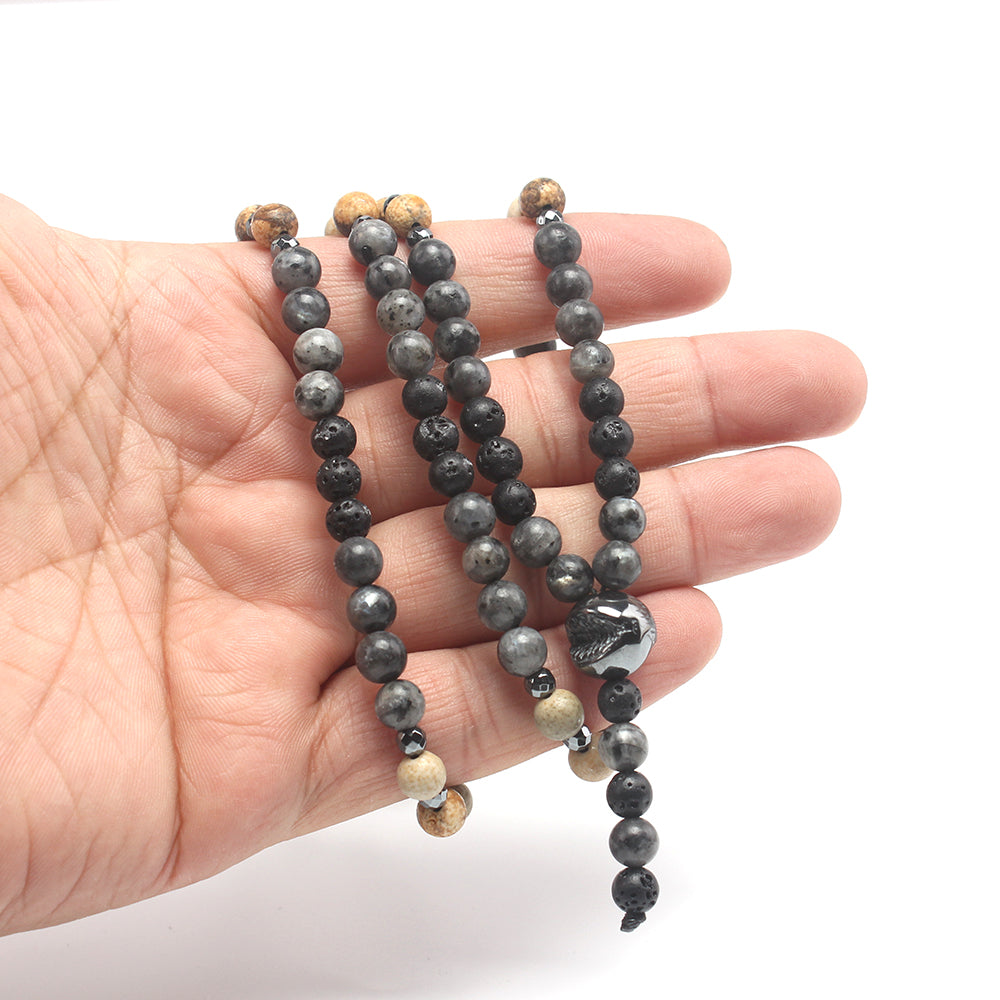 Colar Pedra Natural Energia Positiva Shimmerstone Hematita