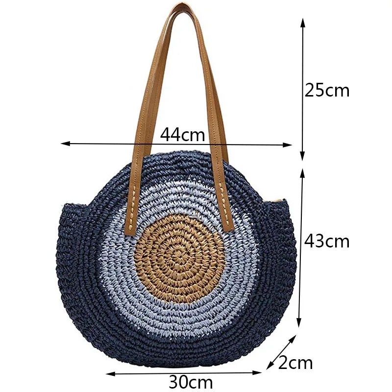 Bolsa de Palha Olho Grego Artesanal Moda Praia
