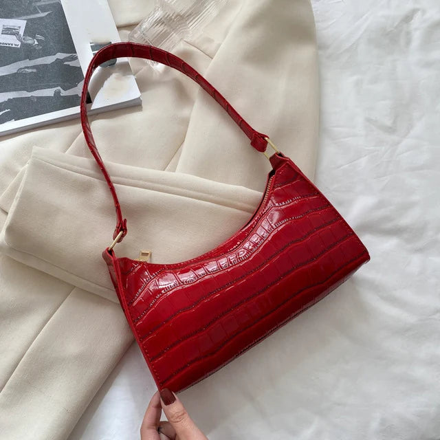 Bolsa Air Bag Meia-Lua Croco