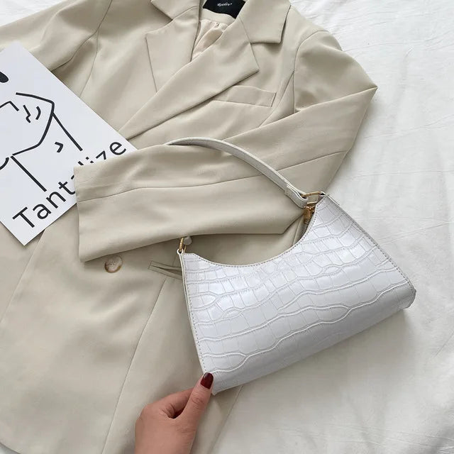 Bolsa Air Bag Meia-Lua Croco