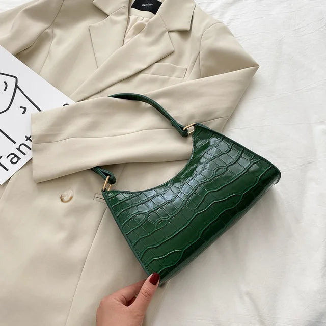 Bolsa Air Bag Meia-Lua Croco