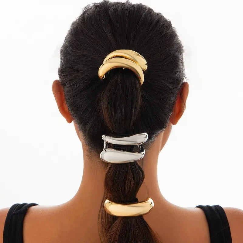 Presilhas Metálicas Duplas para Cabelo