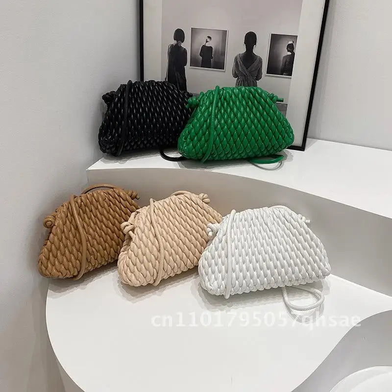 Bolsa Shoulder Trançada Cloud Retro