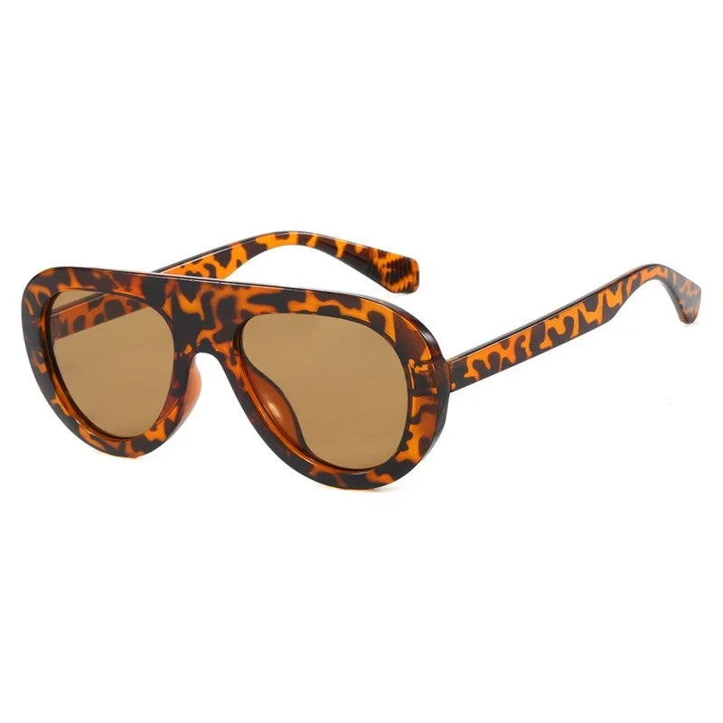Óculos Retrô Y2K Bold Leopard