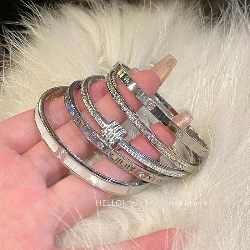 Pulseira de Zircônia em Aço Inoxidável