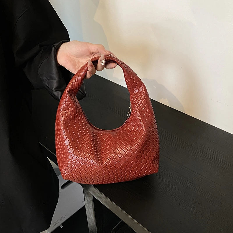 Bolsa Mini Hobo Couro Trançado