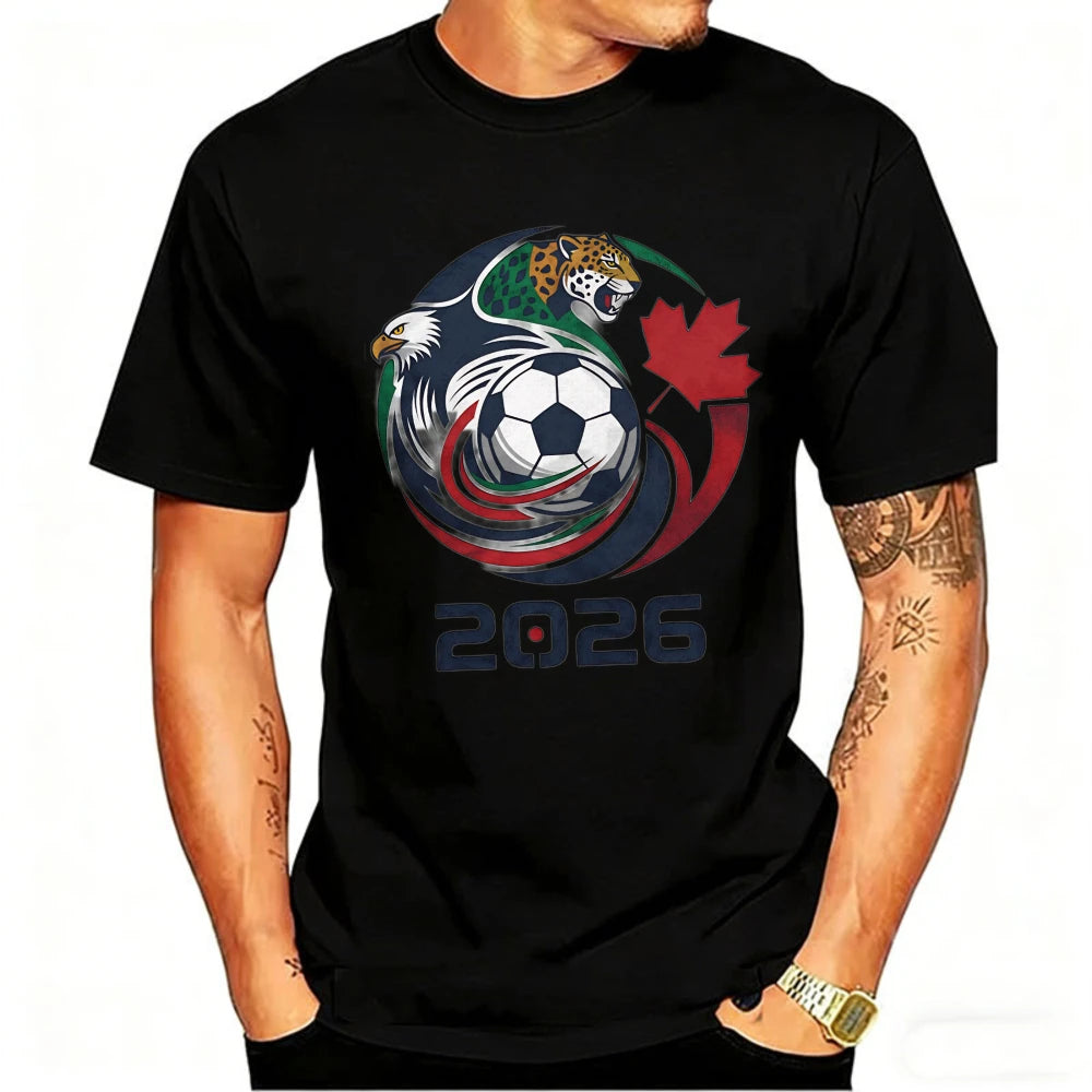 Camiseta Copa 2026 Estampa Águia e Jaguar