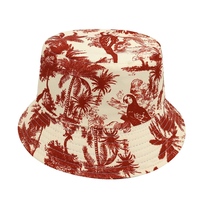 Chapéu Bucket Estampado Toile de Jouy