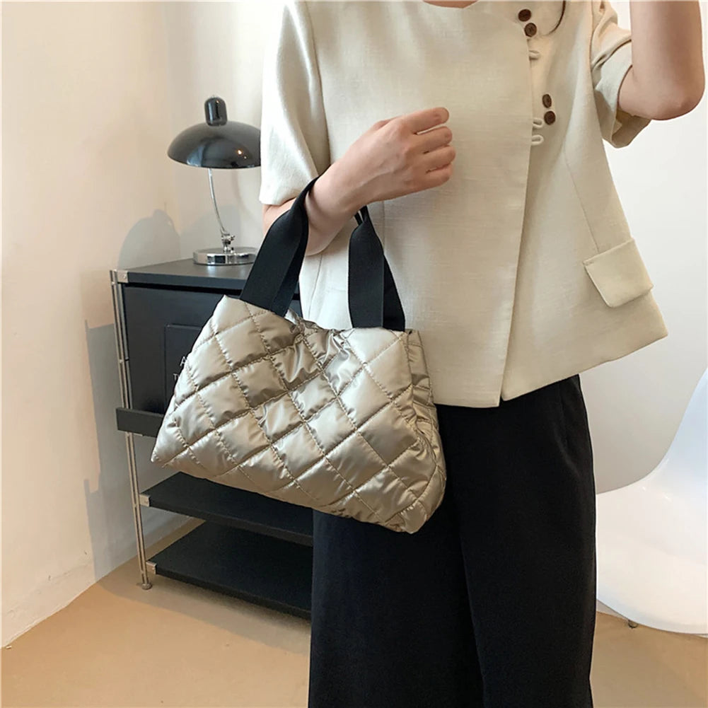 Bolsa Puffer Esportiva Casual Metalizada