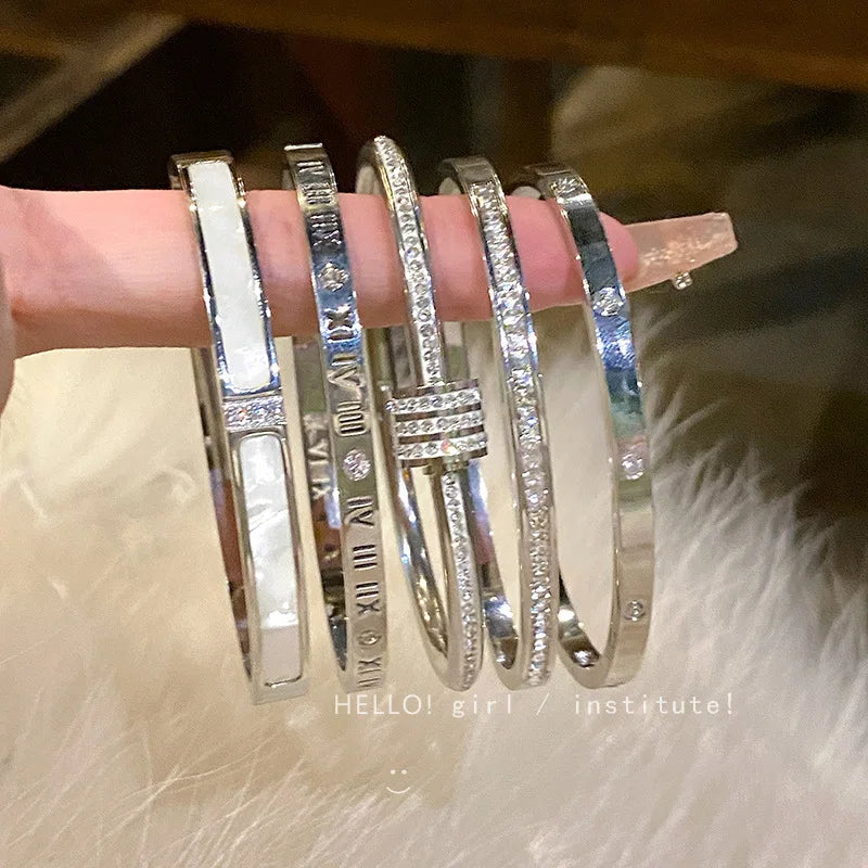Pulseira de Zircônia em Aço Inoxidável