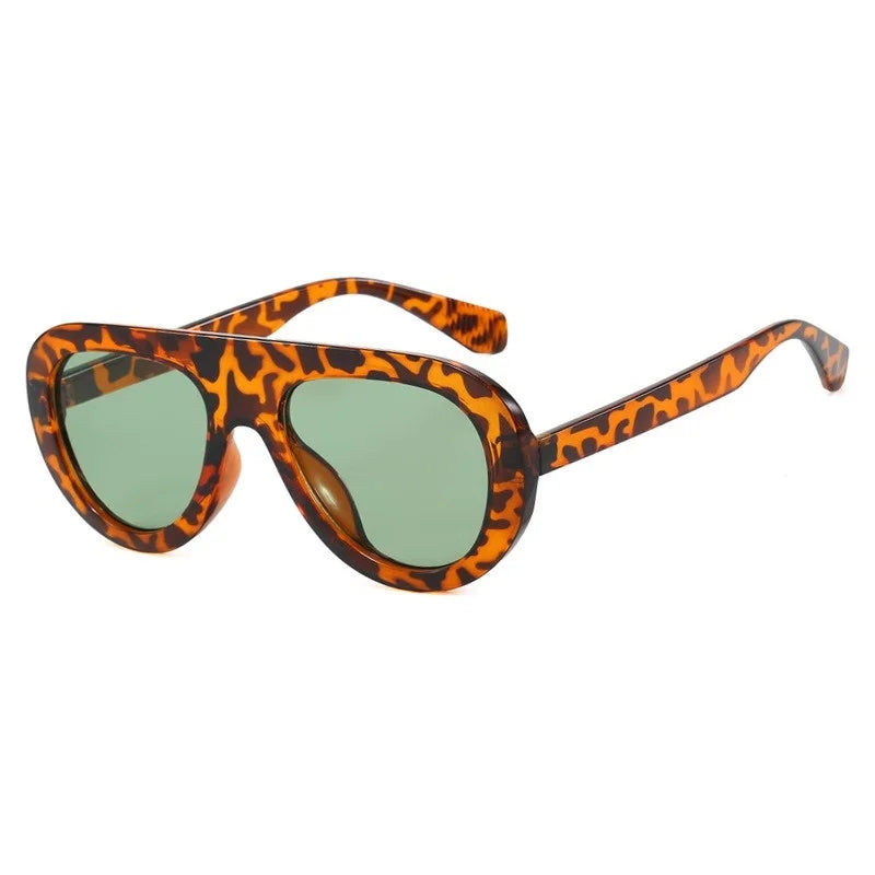 Óculos Retrô Y2K Bold Leopard