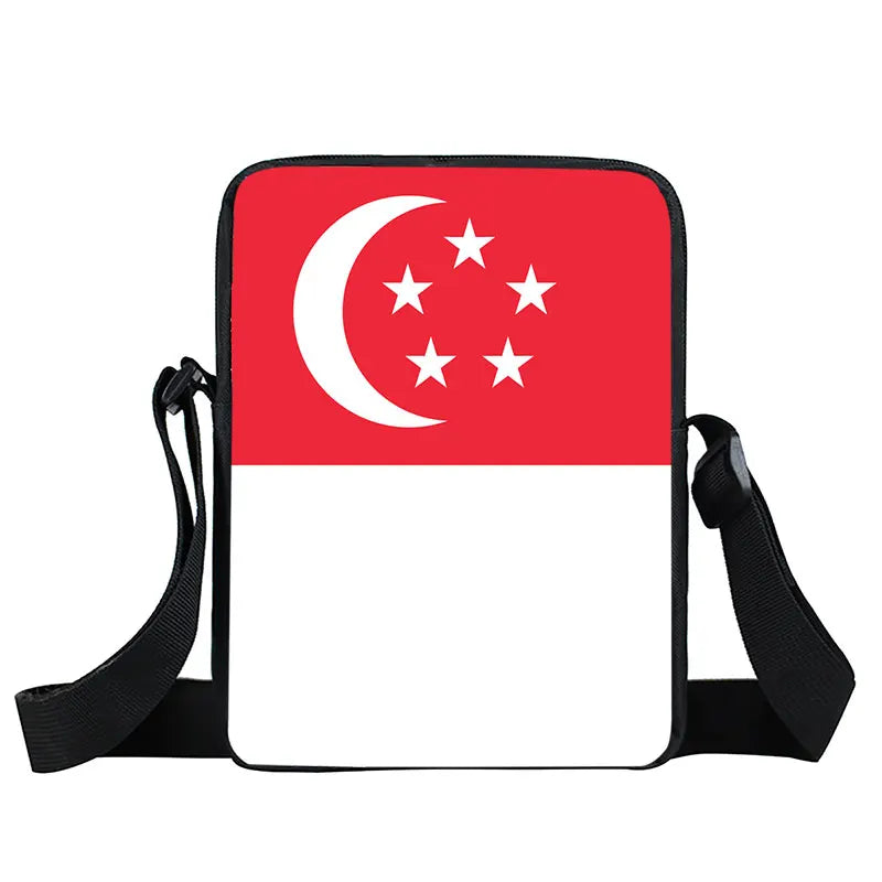 Bolsa Transversal Estampa Bandeira dos Países