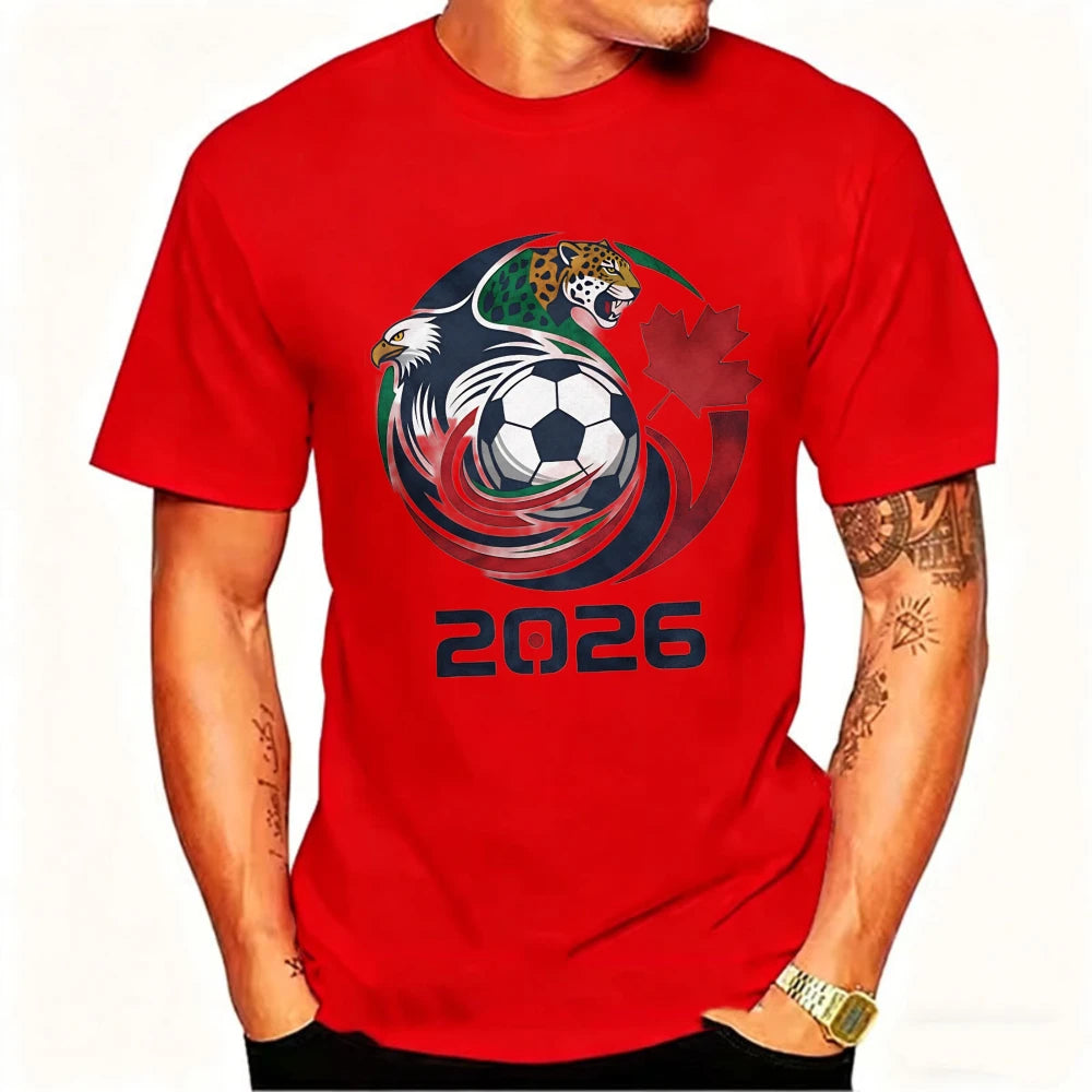 Camiseta Copa 2026 Estampa Águia e Jaguar
