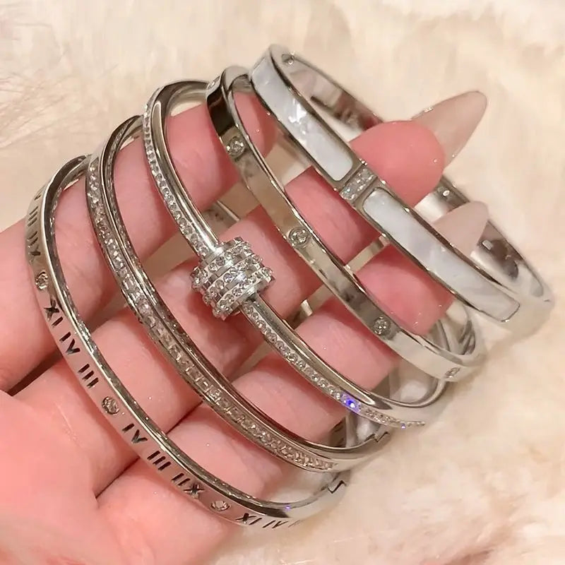 Pulseira de Zircônia em Aço Inoxidável