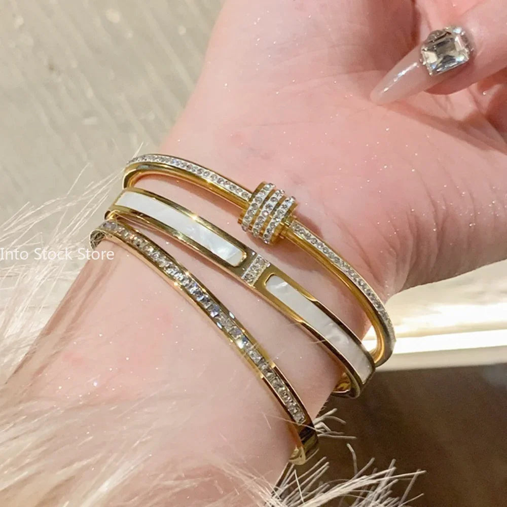 Pulseira de Zircônia em Aço Inoxidável
