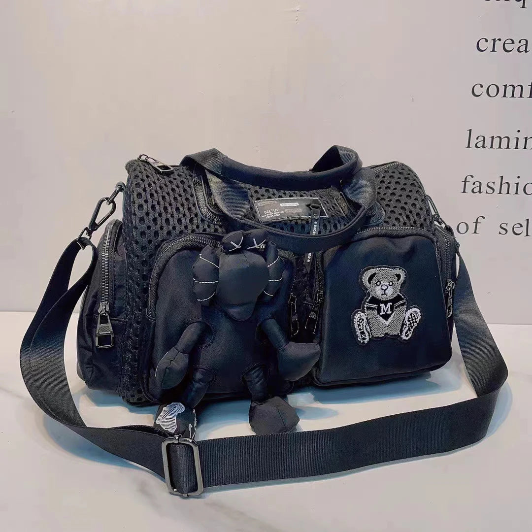 Bolsa de Denim Personalizada e Alça de Couro Real