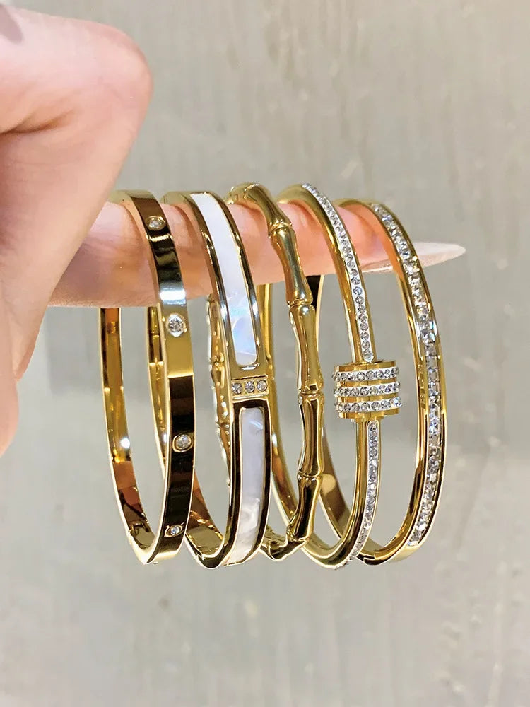 Pulseira de Zircônia em Aço Inoxidável