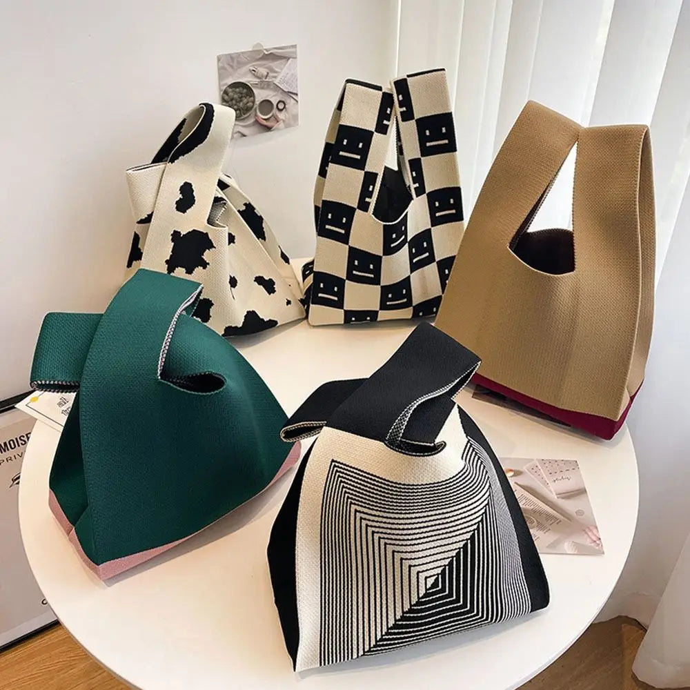 Bolsa de Malha Feita à Mão Casual