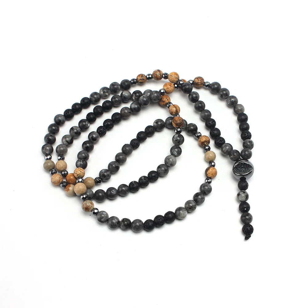 Colar Pedra Natural Energia Positiva Shimmerstone Hematita