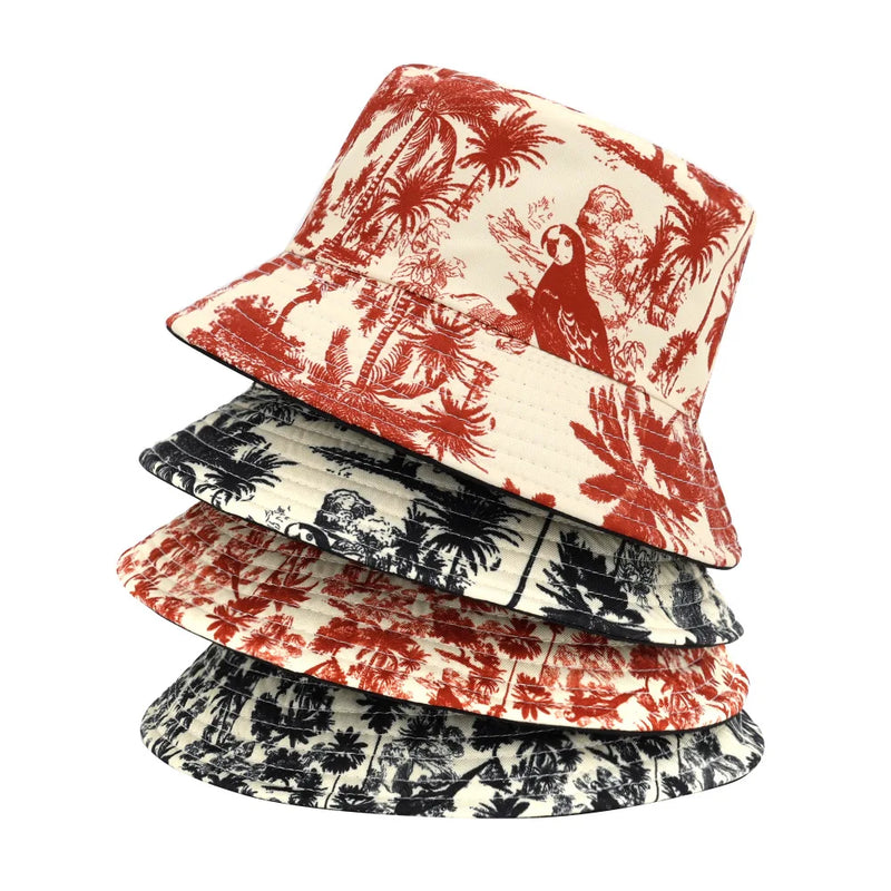 Chapéu Bucket Estampado Toile de Jouy