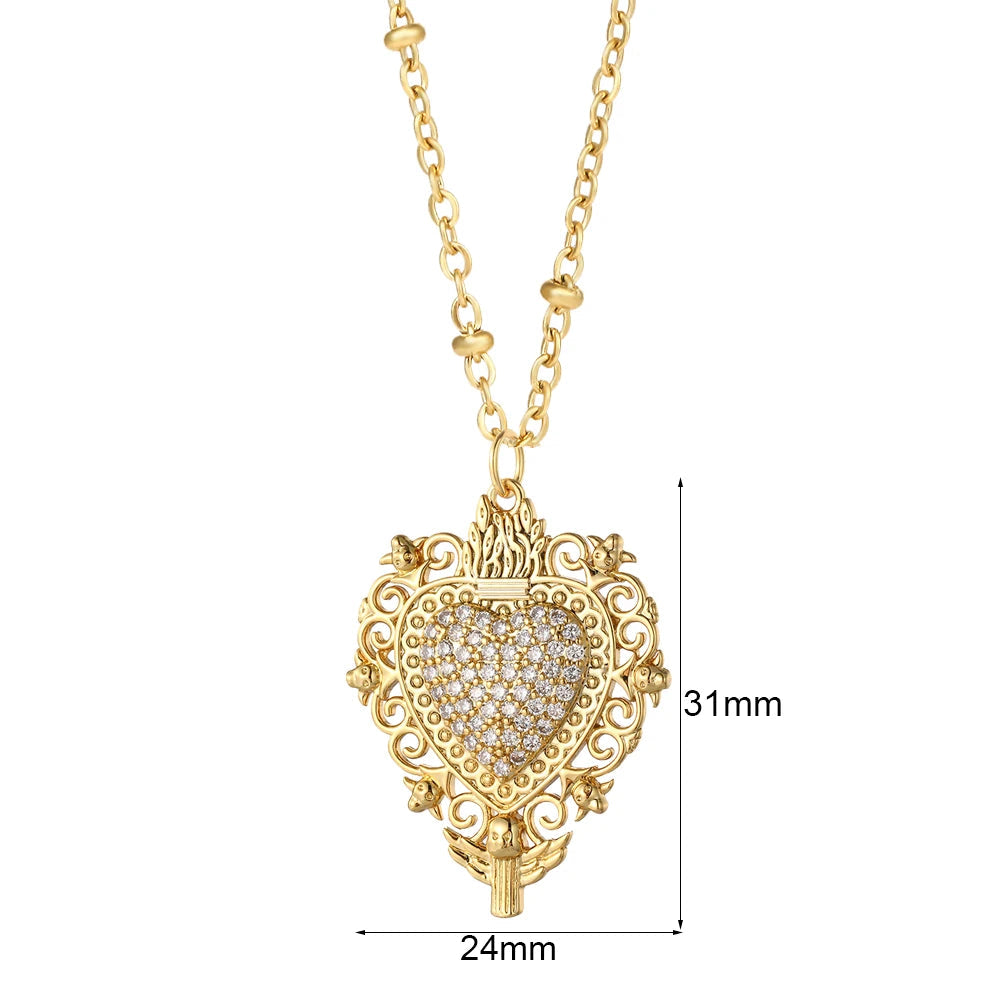 Colar Pingente Dourado Coleção Charms Variados