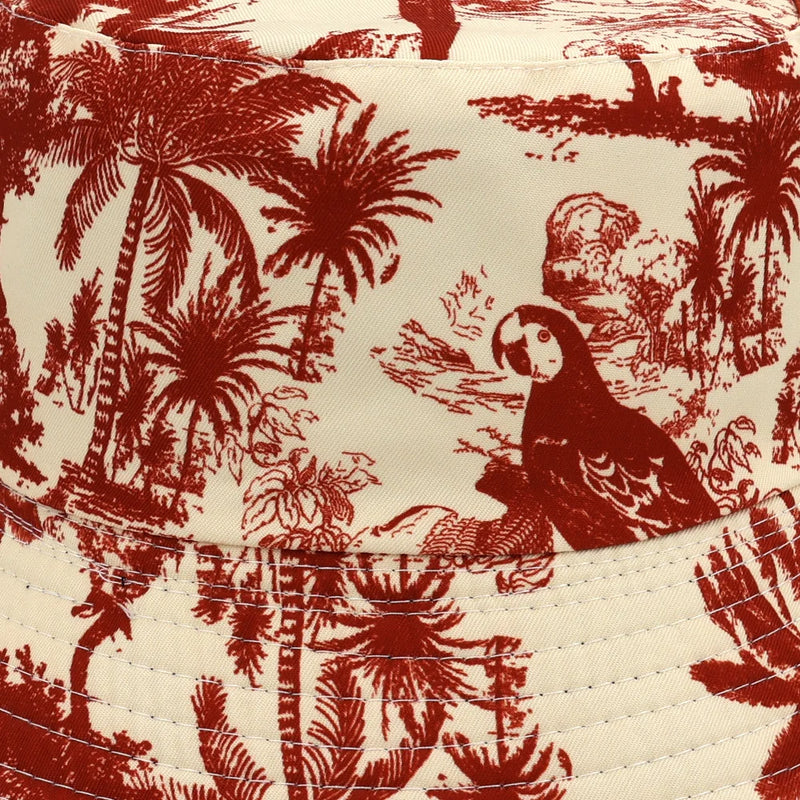 Chapéu Bucket Estampado Toile de Jouy