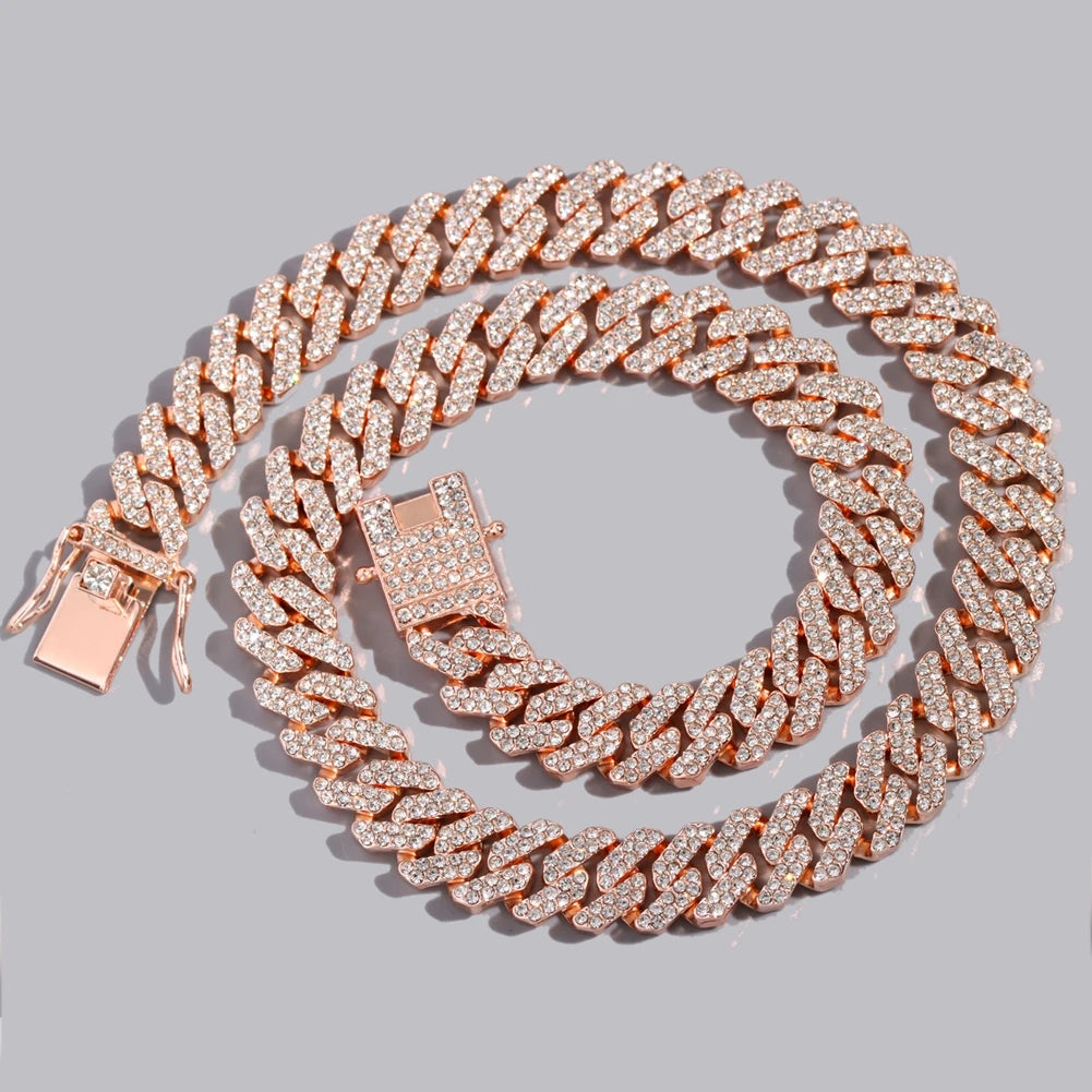 Corrente Cravejada Strass Gargantilha Miami Choker Iced