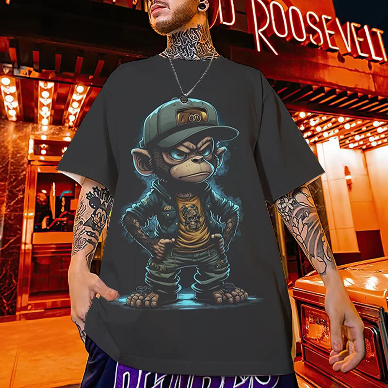 Camiseta Masculina Estampa NFT Monkey