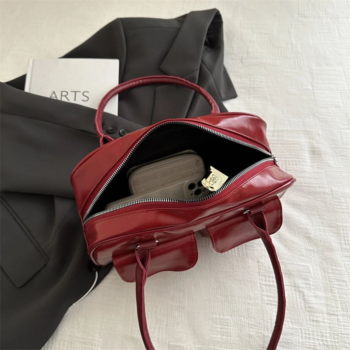 Bolsa Air Bag Retrô Hobo Couro Sintético