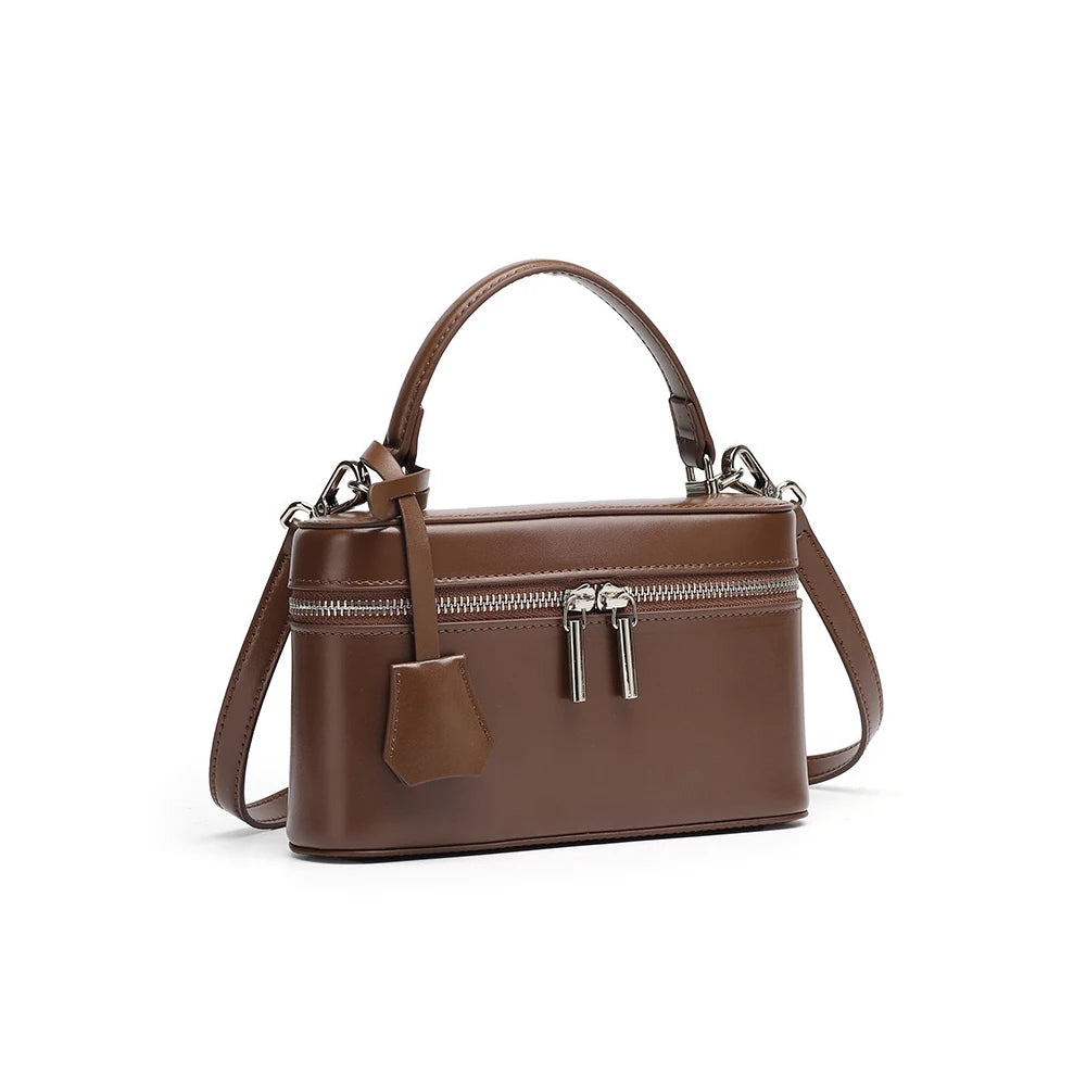 Bolsa Box com Alça em Couro Legítimo