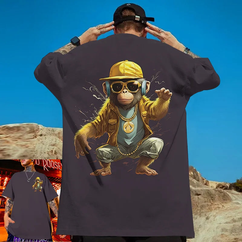 Camiseta Masculina Estampa NFT Monkey