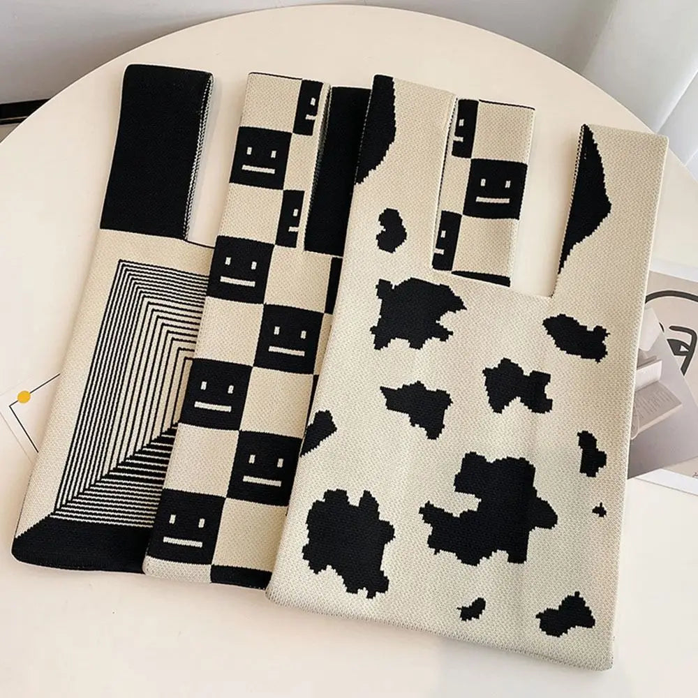 Bolsa de Malha Feita à Mão Casual