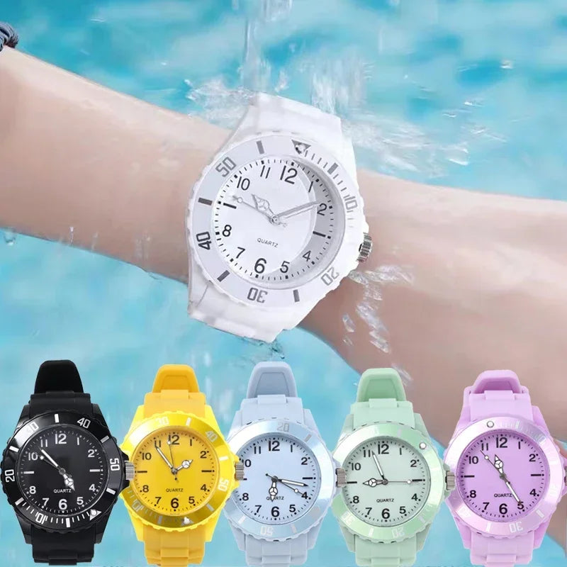 Relógio Quartz Casual de Silicone