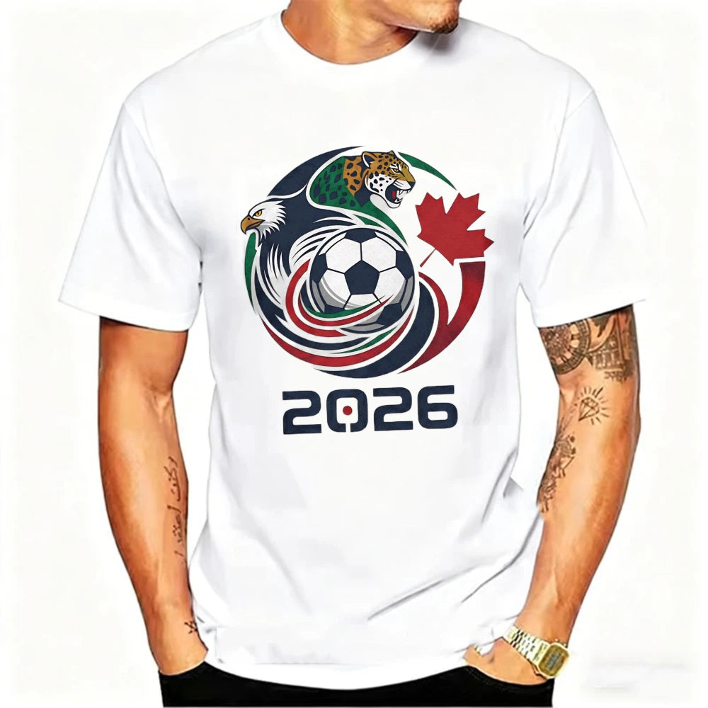 Camiseta Copa 2026 Estampa Águia e Jaguar