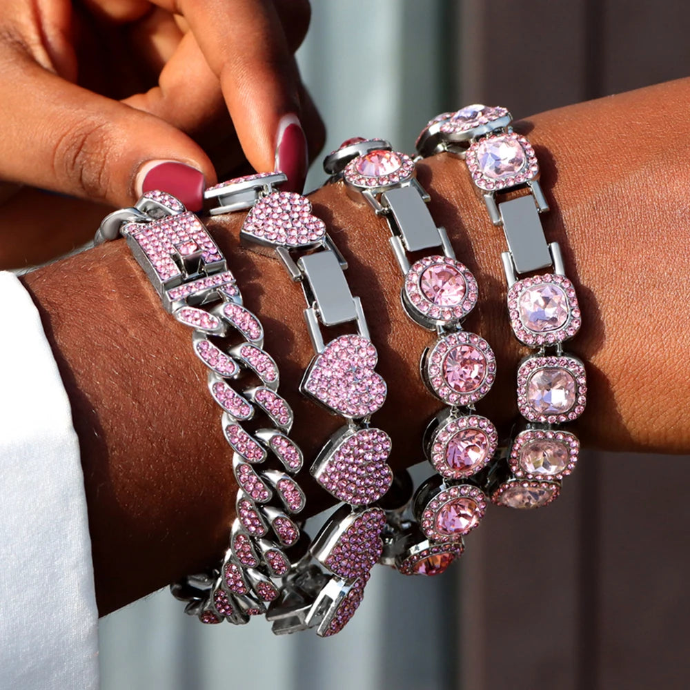 Pulseira Cravejada Riviera Modelo Miami Iced