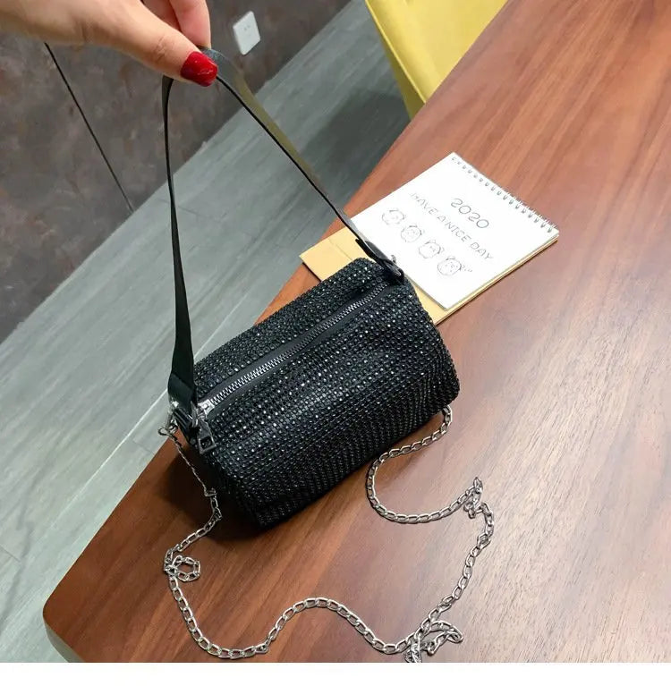 Bolsa Crossbody Brilho Diamante