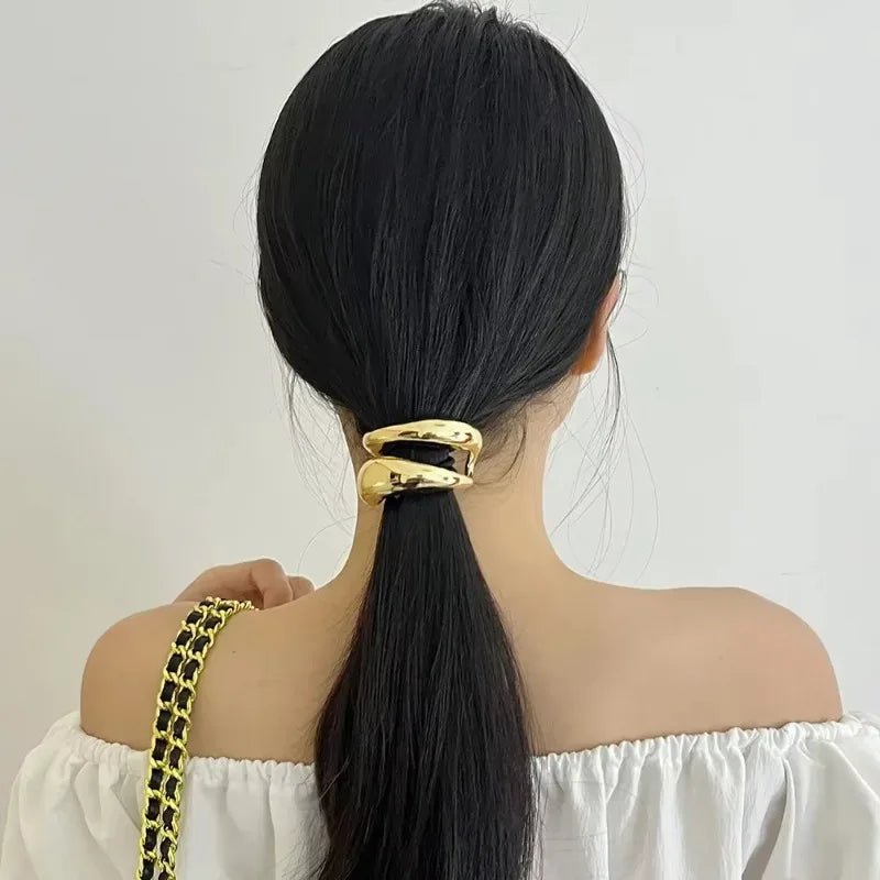 Presilhas Metálicas Duplas para Cabelo