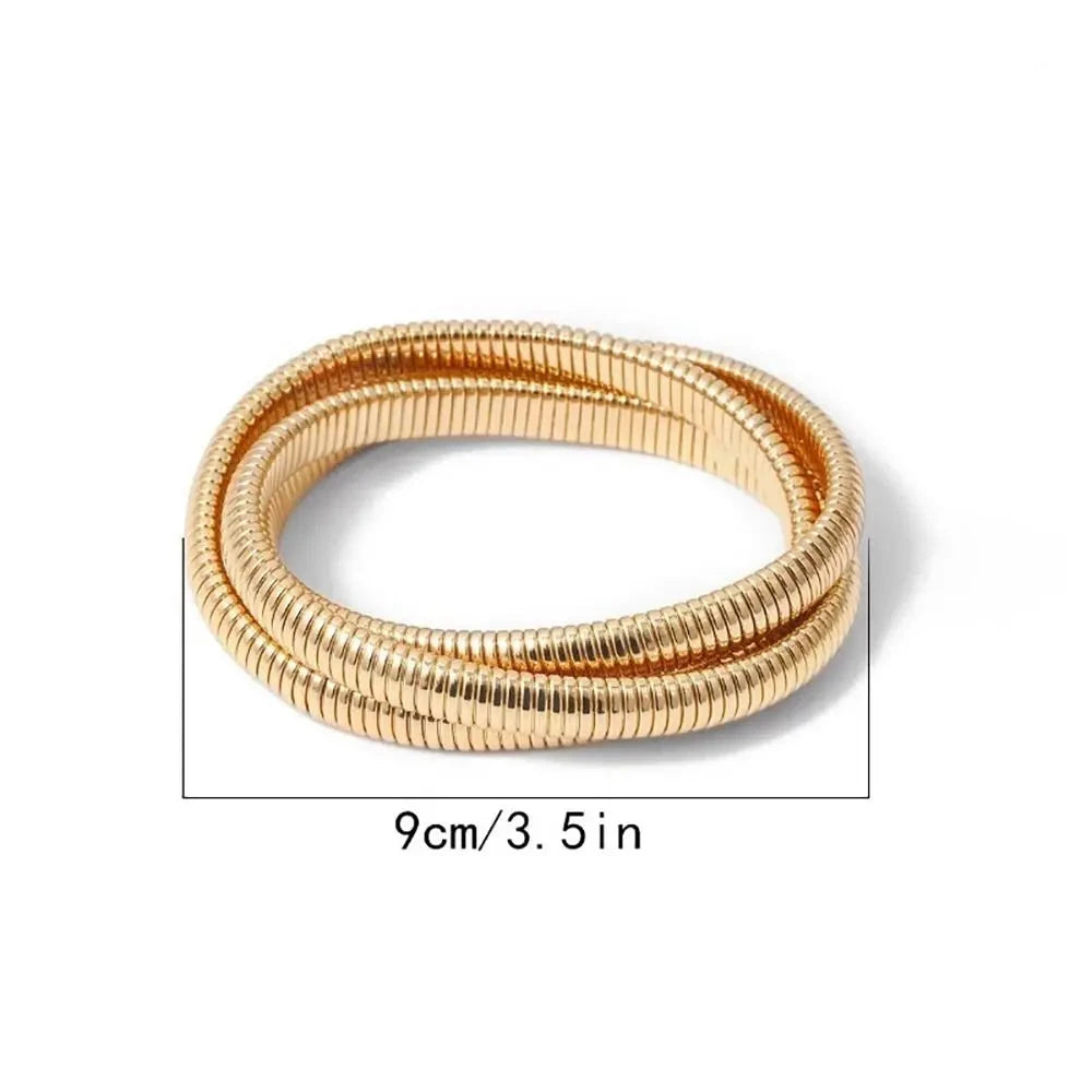 Bracelete Elástico em Aço Inoxidável à Prova D'Água