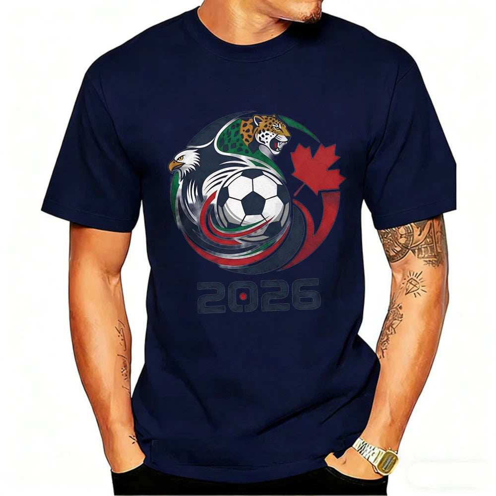 Camiseta Copa 2026 Estampa Águia e Jaguar