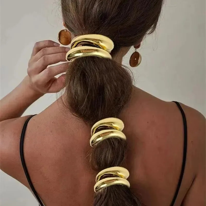 Presilhas Metálicas Duplas para Cabelo